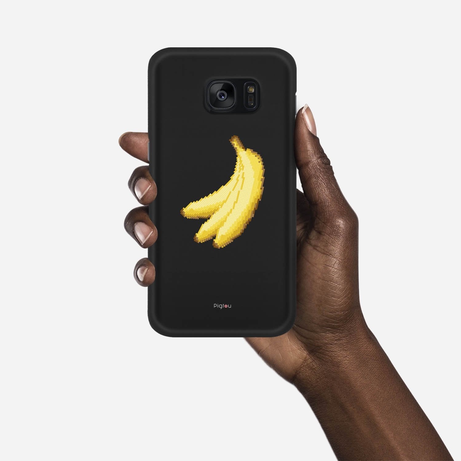 RETRO BANANAS Samsung Galaxy S7 Edge case - thin fit matte black (D151)