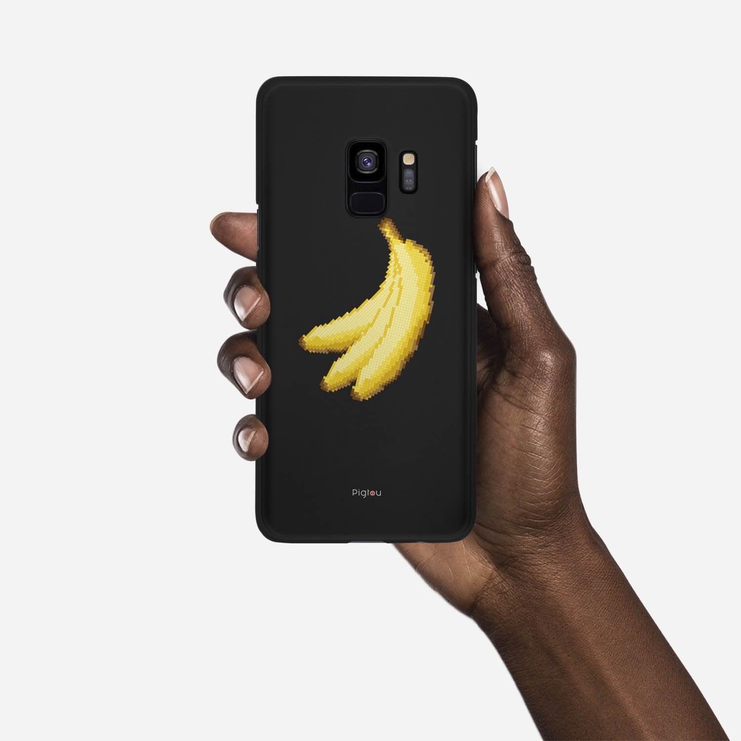 RETRO BANANAS Samsung Galaxy S9 case - thin fit matte black (D151)