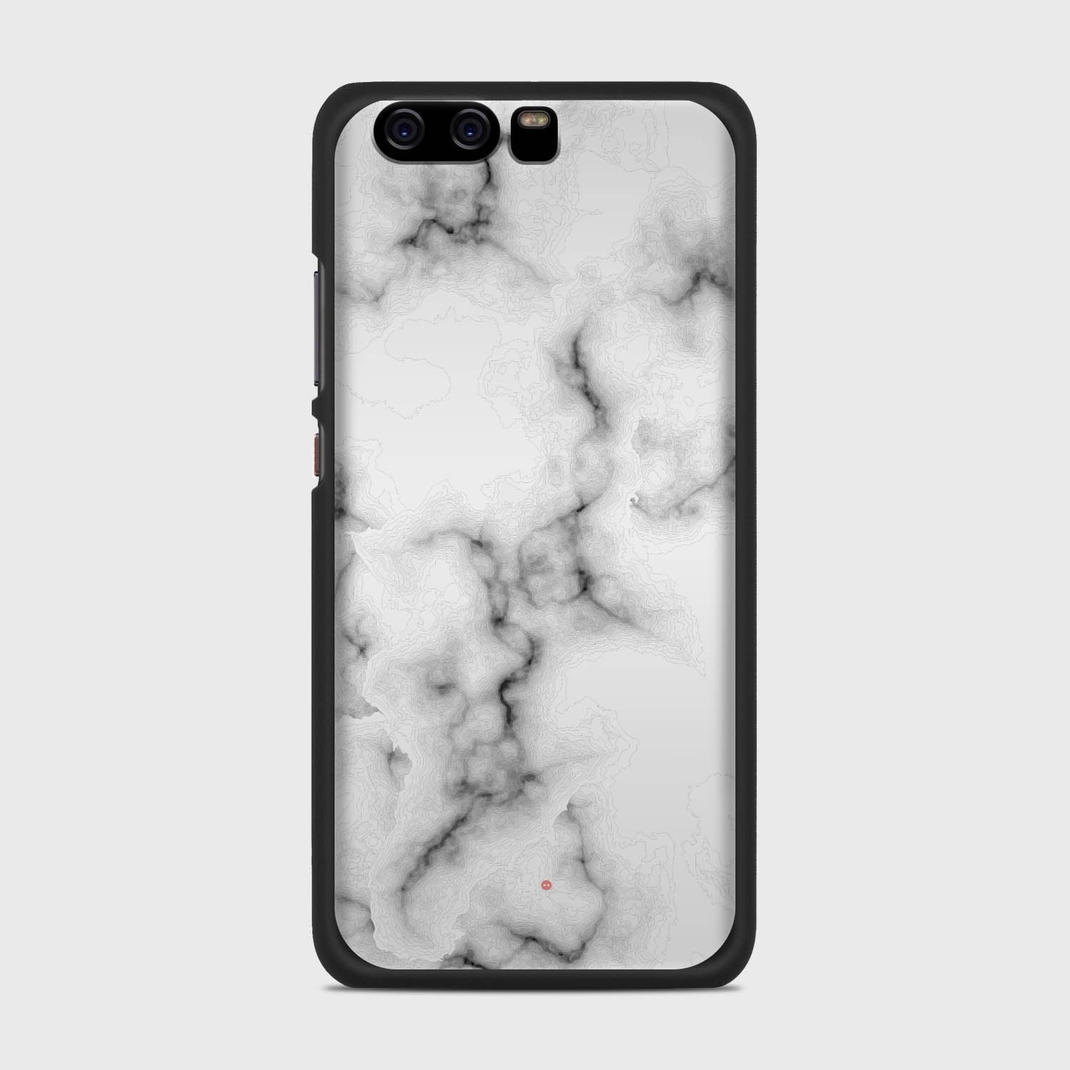 WHITE MARBLE Huawei P10 case - thin fit matte black (D152)