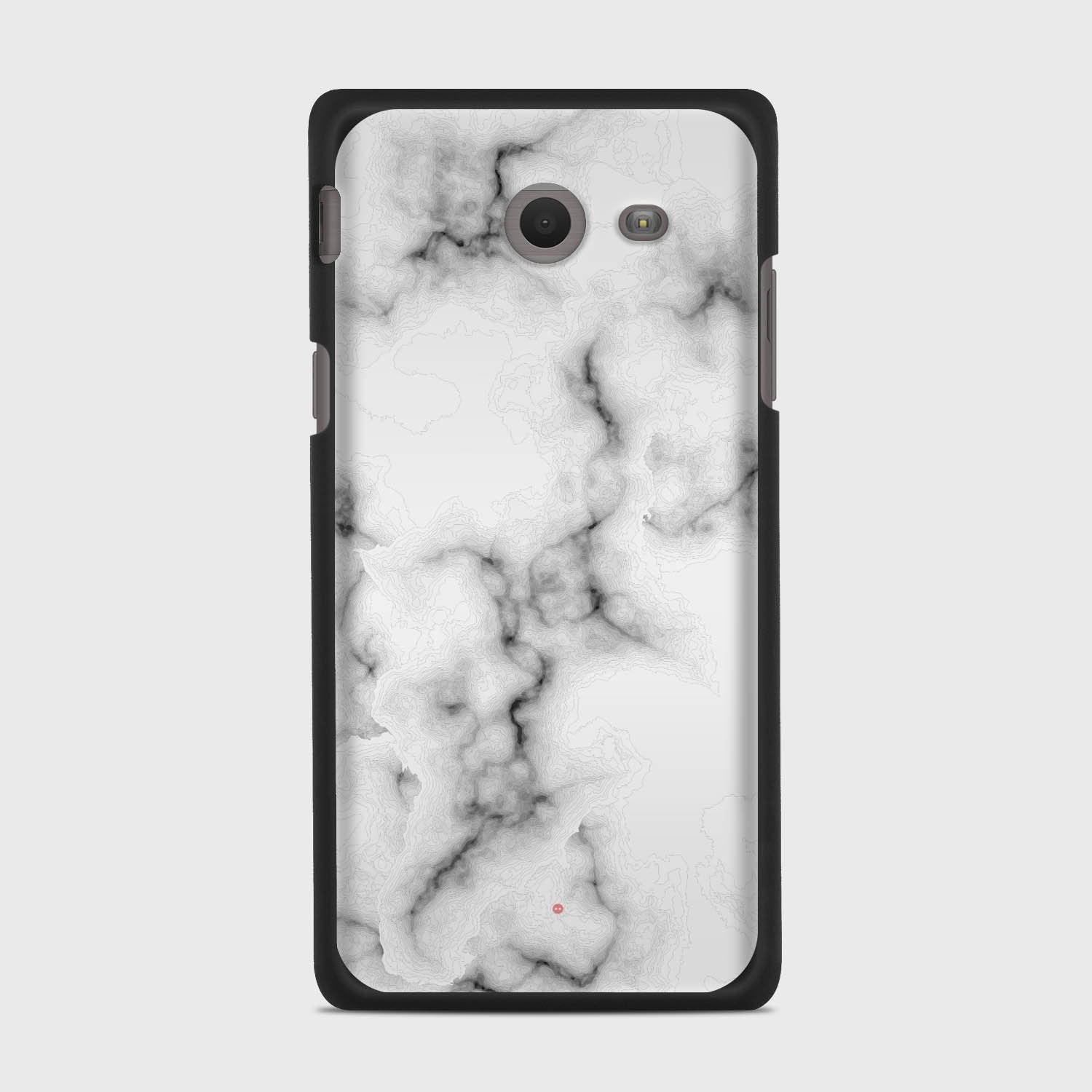 WHITE MARBLE Samsung Galaxy J5 (2017) Verizon case - thin fit matte black (D152)
