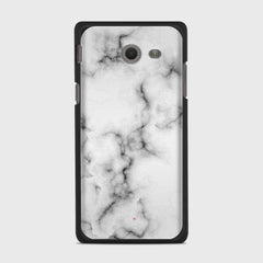 WHITE MARBLE Samsung Galaxy J5 (2017) Verizon case - thin fit matte black (D152)