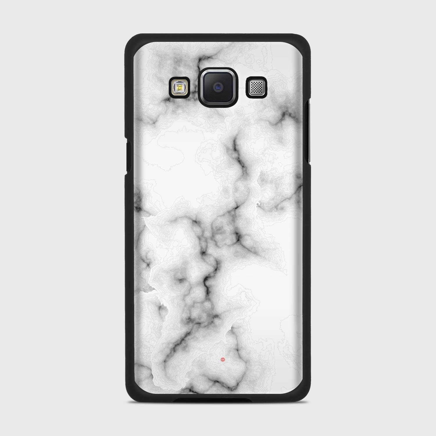 WHITE MARBLE Samsung Galaxy A5 (2015) case - thin fit matte black (D152)