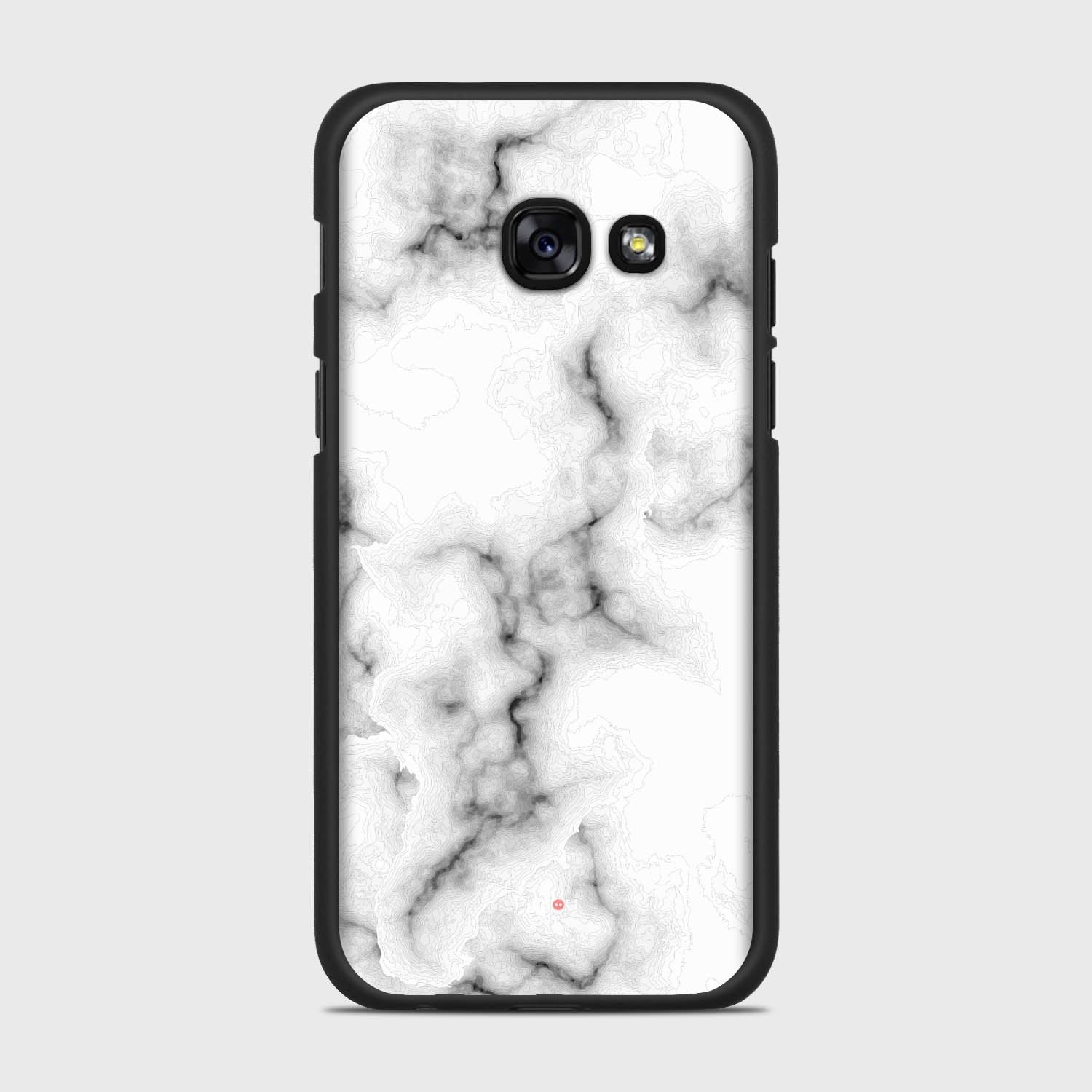 WHITE MARBLE Samsung Galaxy A3 (2017) case - thin fit matte black (D152)