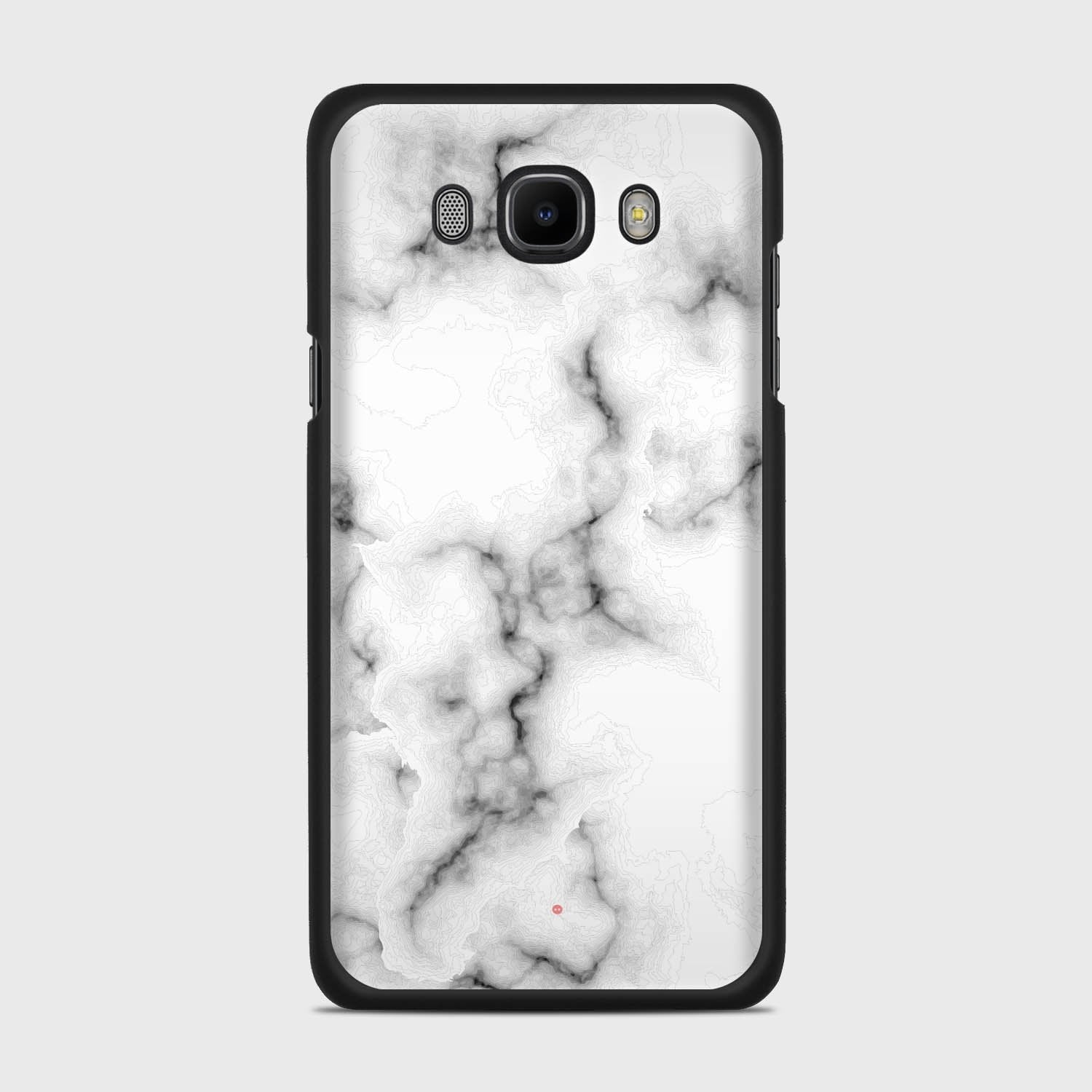 WHITE MARBLE Samsung Galaxy J7 (2016) case - thin fit matte black (D152)