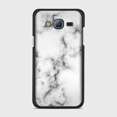 WHITE MARBLE Samsung Galaxy J3 (2016) case - thin fit matte black (D152)