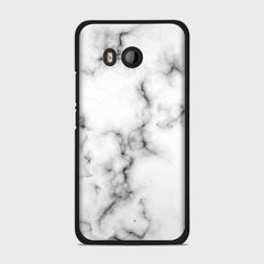 WHITE MARBLE HTC U11 case - thin fit matte black (D152)