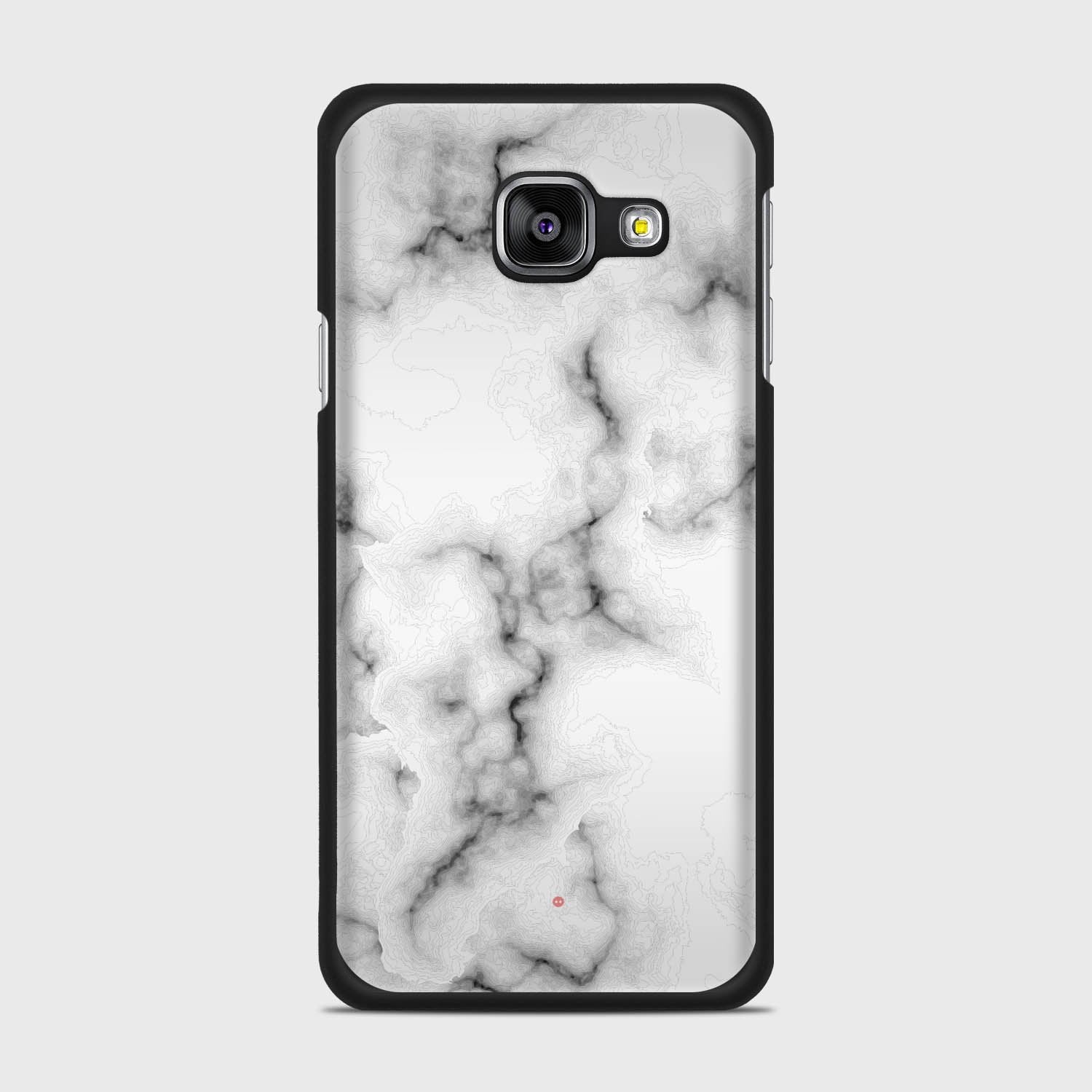 WHITE MARBLE Samsung Galaxy A3 (2016) case - thin fit matte black (D152)