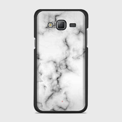 WHITE MARBLE Samsung Galaxy J5 (2015) case - thin fit matte black (D152)