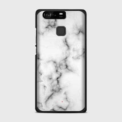 WHITE MARBLE Huawei P9 case - thin fit matte black (D152)