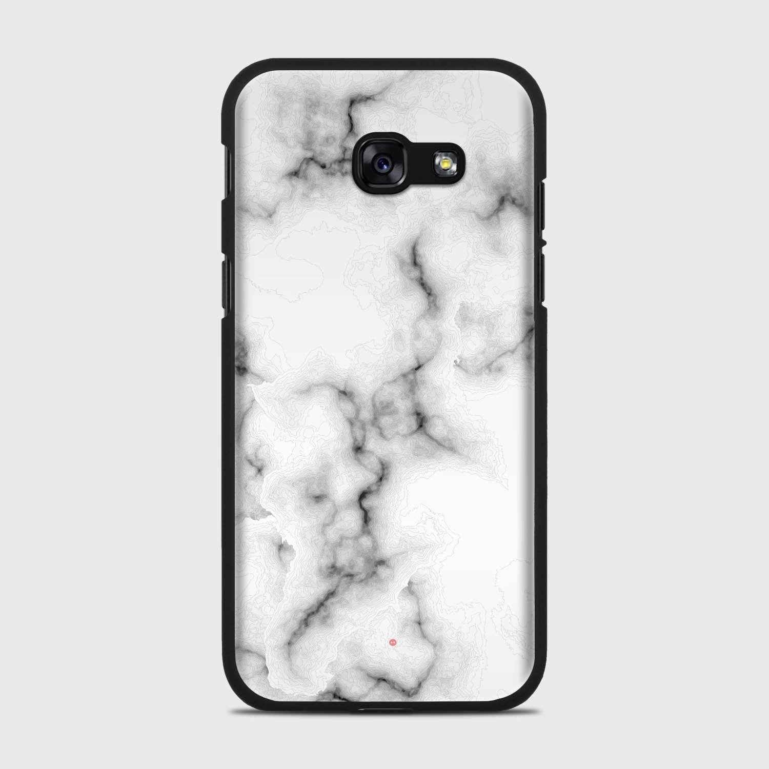 WHITE MARBLE Samsung Galaxy A5 (2017) case - thin fit matte black (D152)
