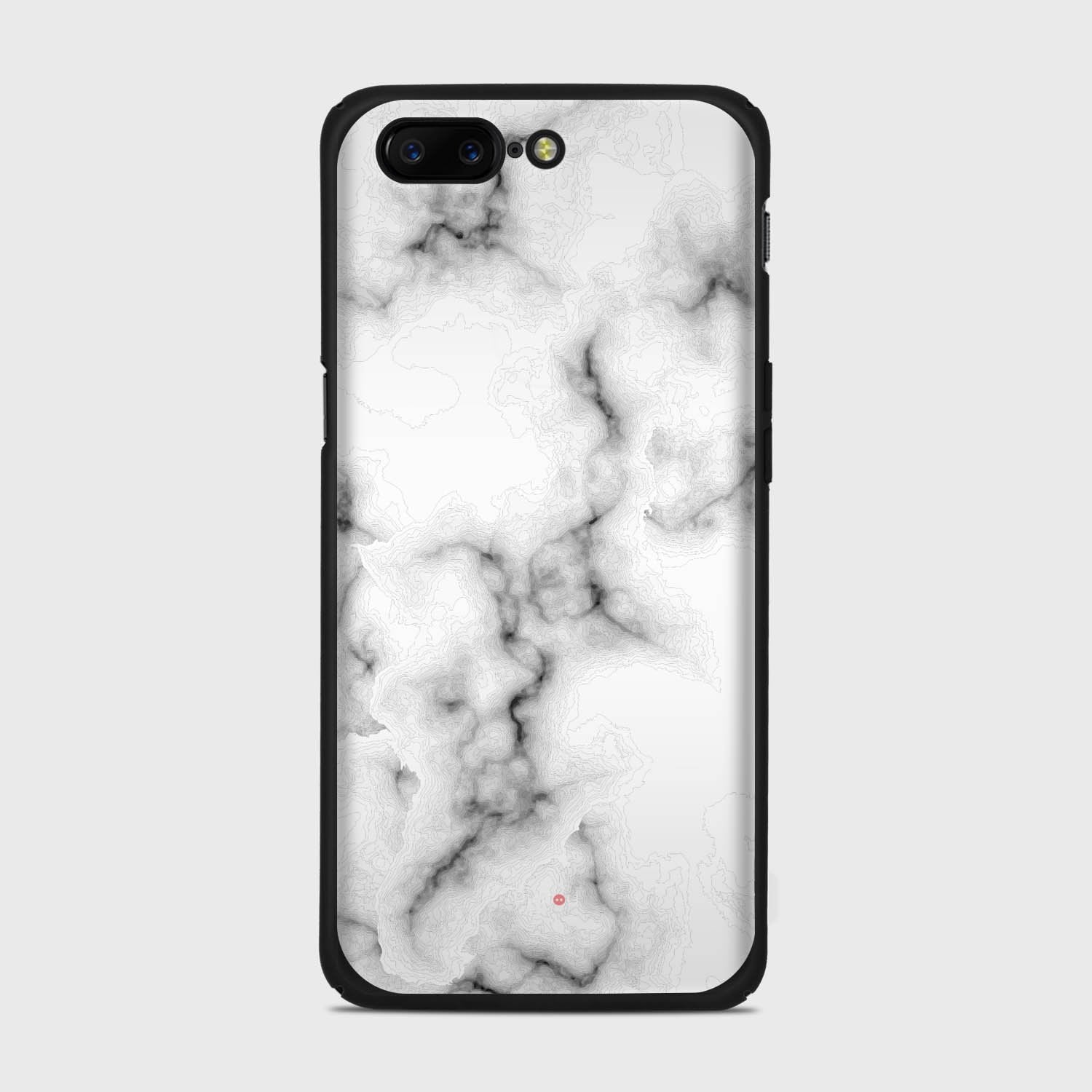 WHITE MARBLE Samsung Galaxy A3 (2015) case - thin fit matte black (D152)