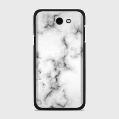 WHITE MARBLE Samsung Galaxy J7 (2017) Verizon case - thin fit matte black (D152)