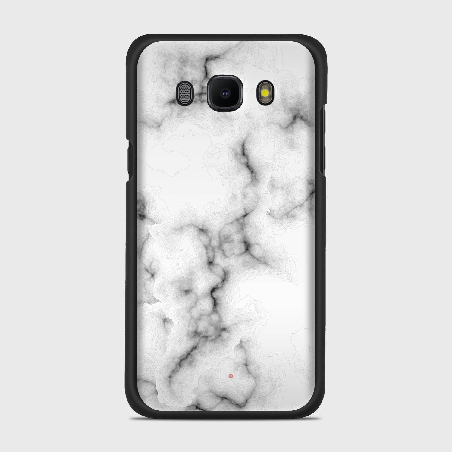 WHITE MARBLE Samsung Galaxy J5 (2016) case - thin fit matte black (D152)