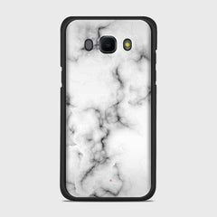 WHITE MARBLE Samsung Galaxy J5 (2016) case - thin fit matte black (D152)