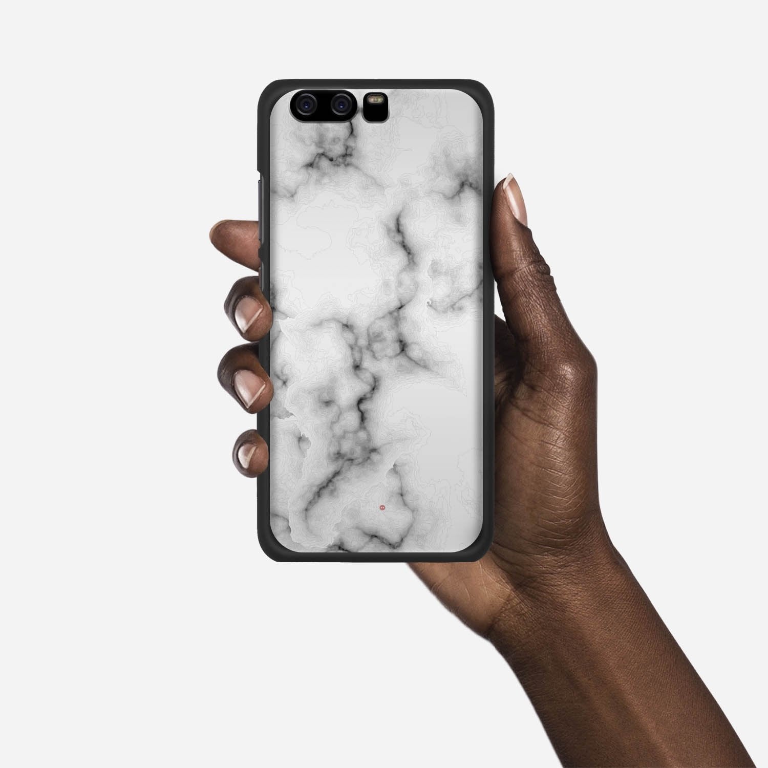 WHITE MARBLE Huawei P10 case - thin fit matte black (D152)