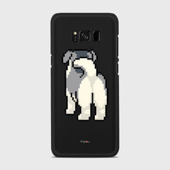 8 BIT DOG Samsung Galaxy S8 case - thin fit matte black (D153)