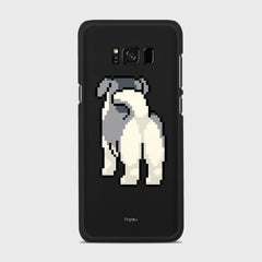 8 BIT DOG Samsung Galaxy S8 Plus case - thin fit matte black (D153)