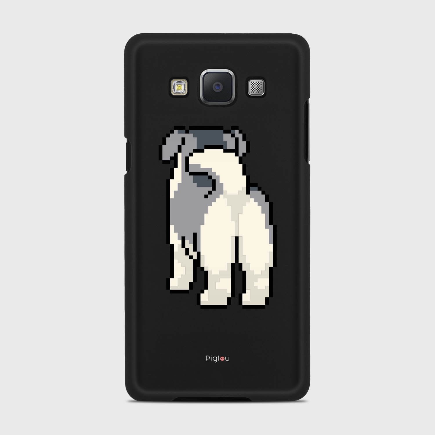 8 BIT DOG Samsung Galaxy A5 (2015) case - thin fit matte black (D153)