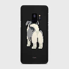 8 BIT DOG Samsung Galaxy S9 case - thin fit matte black (D153)