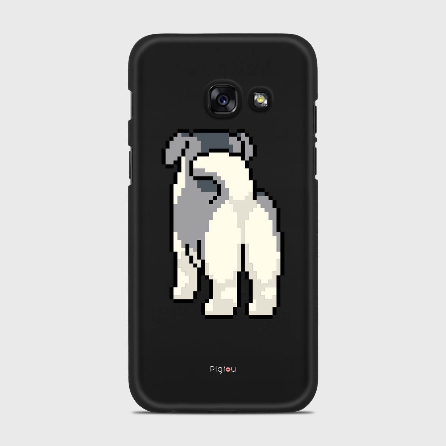 8 BIT DOG Samsung Galaxy A3 (2017) case - thin fit matte black (D153)
