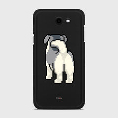 8 BIT DOG Samsung Galaxy J7 (2017) Verizon case - thin fit matte black (D153)