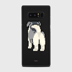 8 BIT DOG Samsung Galaxy Note 8 case - thin fit matte black (D153)