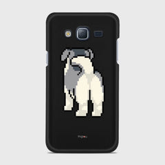 8 BIT DOG Samsung Galaxy J3 (2016) case - thin fit matte black (D153)