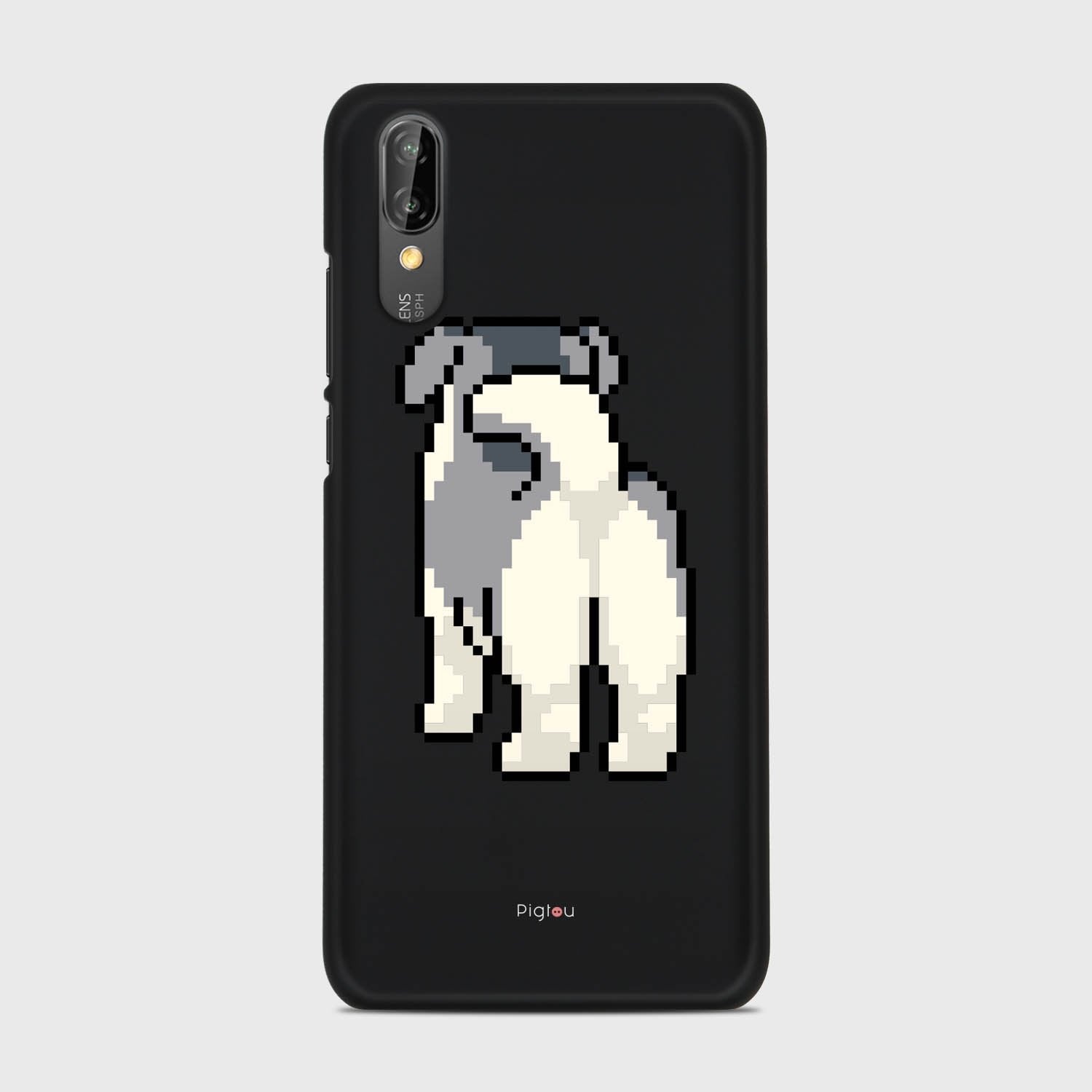 8 BIT DOG Huawei P20 case - thin fit matte black (D153)