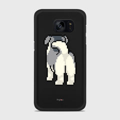 8 BIT DOG Samsung Galaxy S7 case - thin fit matte black (D153)
