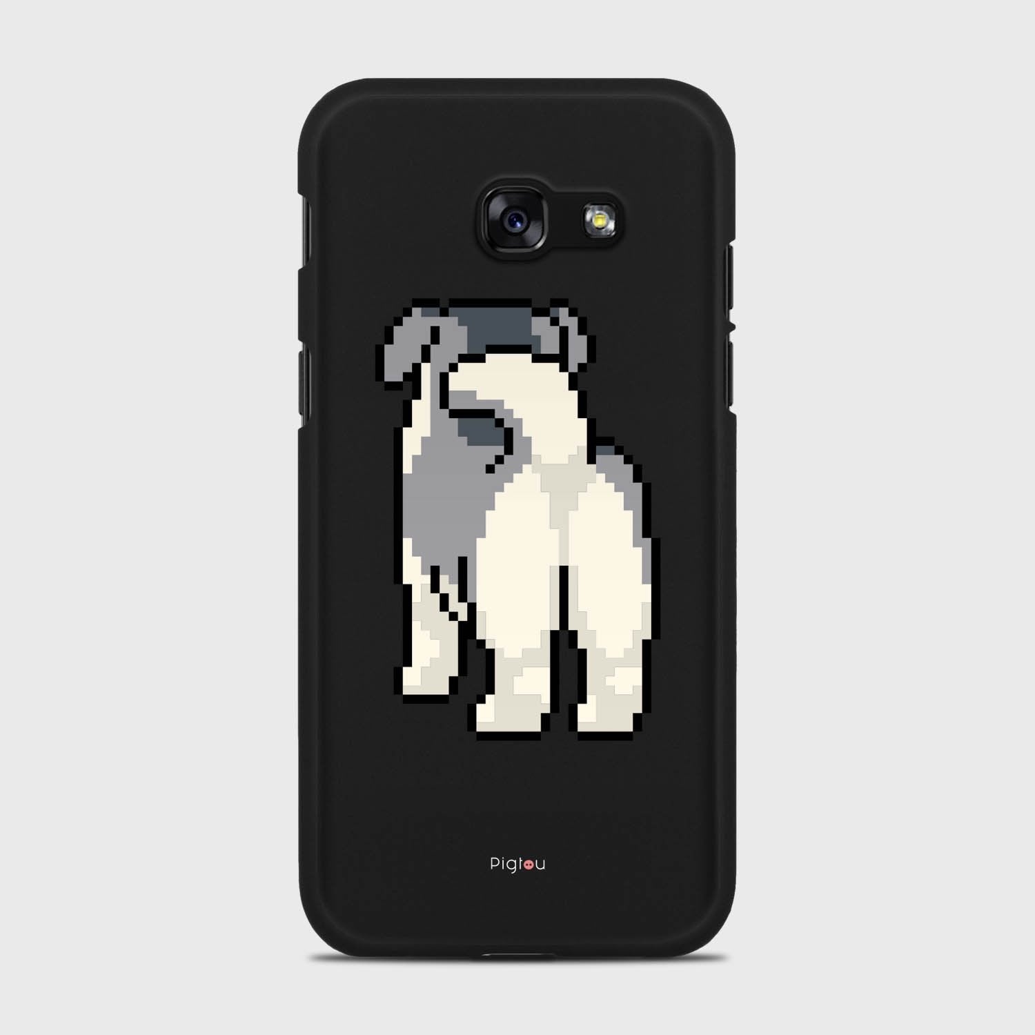 8 BIT DOG Samsung Galaxy A5 (2017) case - thin fit matte black (D153)