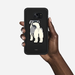 8 BIT DOG Samsung Galaxy S7 Edge case - thin fit matte black (D153)