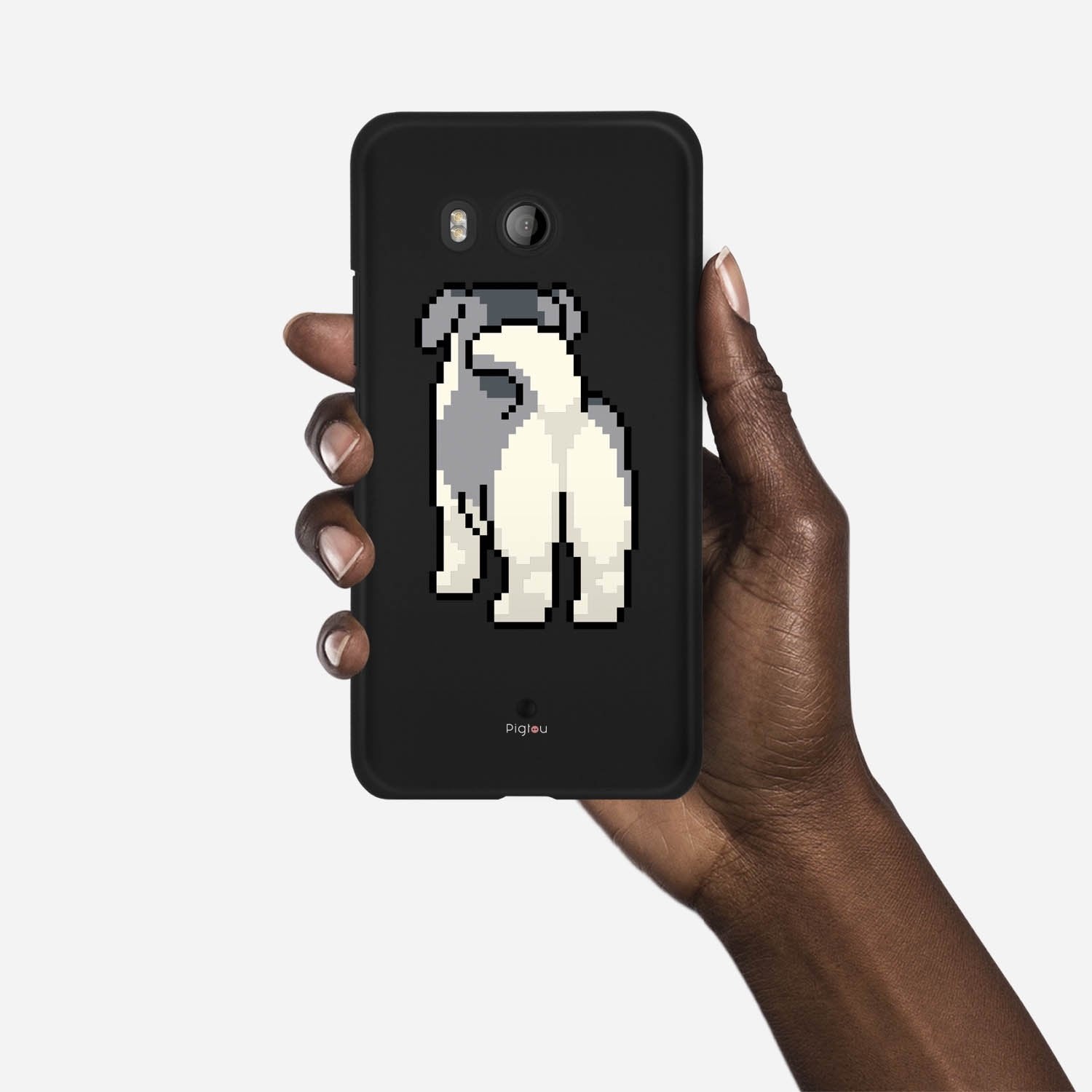8 BIT DOG HTC U11 case - thin fit matte black (D153)