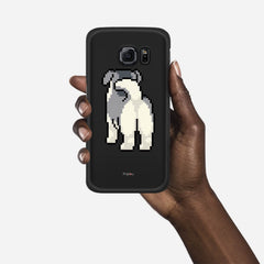 8 BIT DOG Samsung Galaxy S6 Edge case - thin fit matte black (D153)