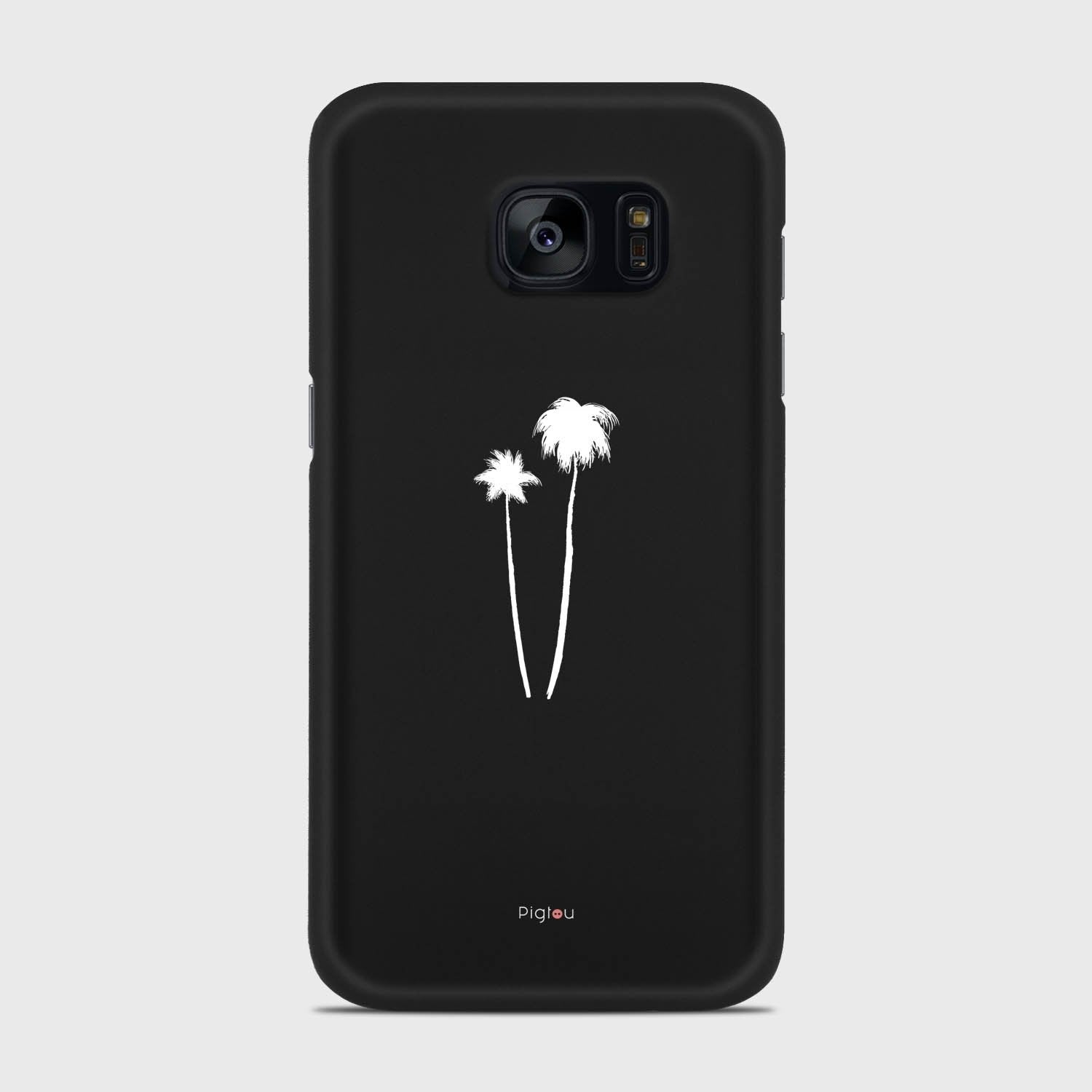SILHOUETTE PALM Samsung Galaxy S7 Edge case - thin fit matte black (D155)