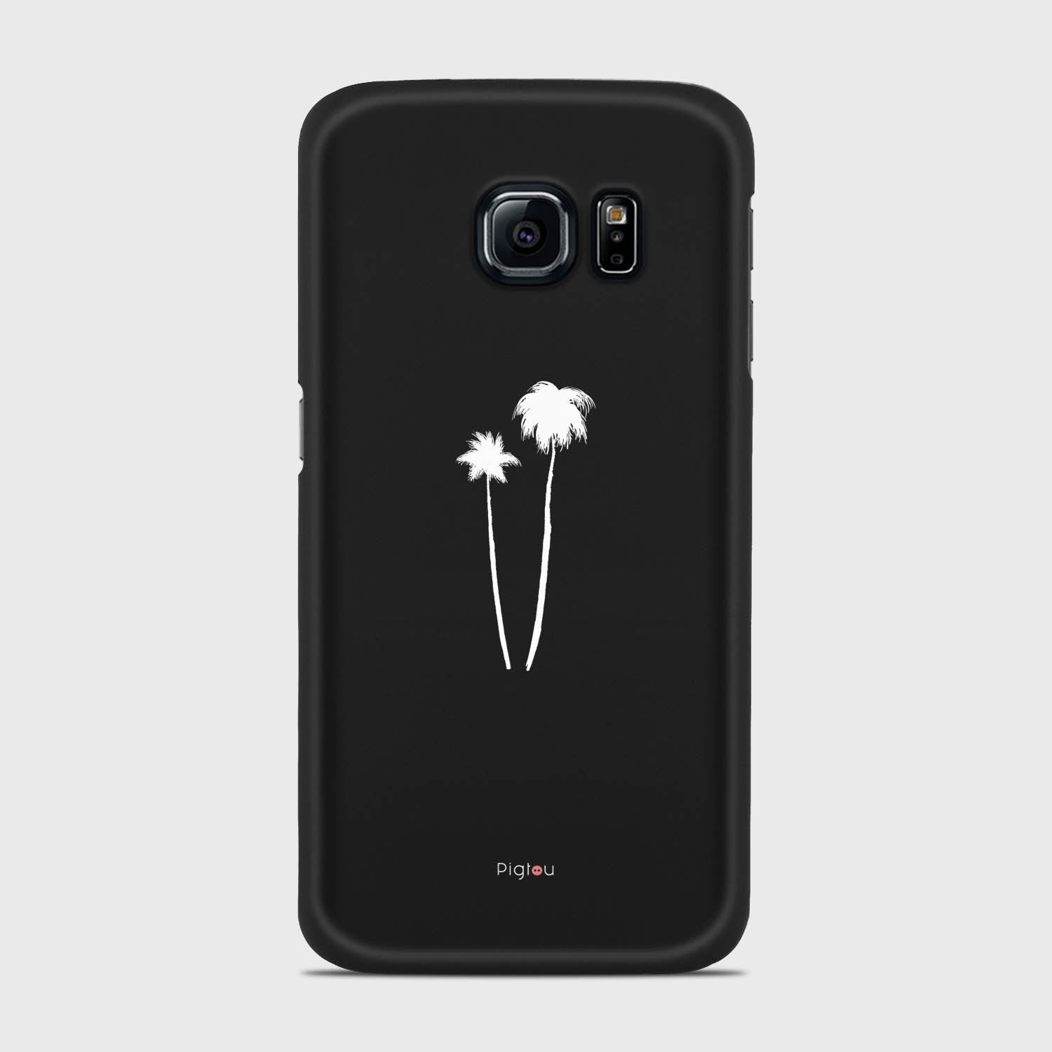 SILHOUETTE PALM Samsung Galaxy S6 Edge case - thin fit matte black (D155)