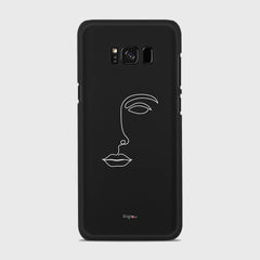 SILHOUETTE FACE Samsung Galaxy S8 case - thin fit matte black (D156)