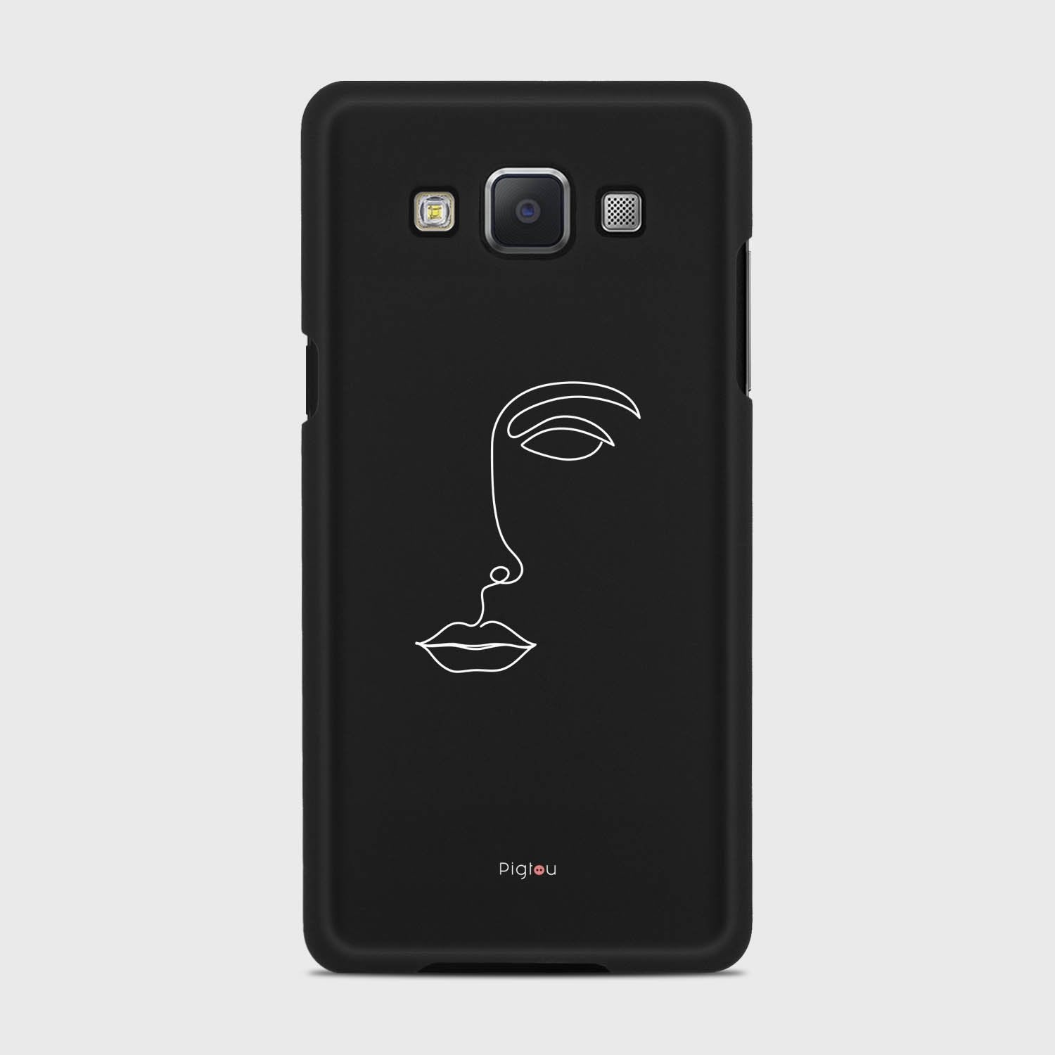 SILHOUETTE FACE Samsung Galaxy A5 (2015) case - thin fit matte black (D156)