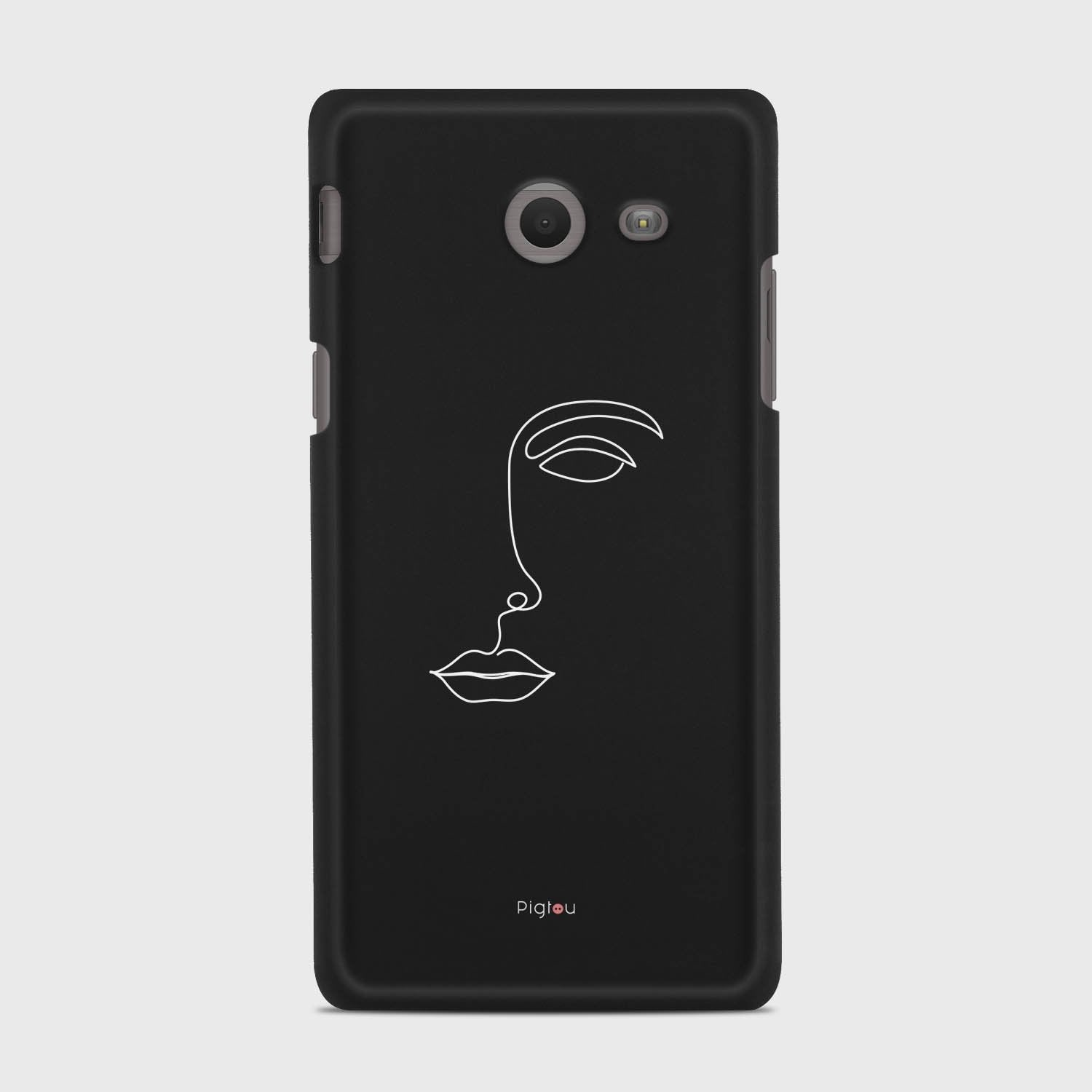 SILHOUETTE FACE Samsung Galaxy J5 (2017) Verizon case - thin fit matte black (D156)