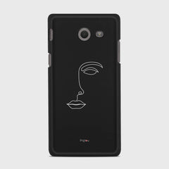 SILHOUETTE FACE Samsung Galaxy J5 (2017) Verizon case - thin fit matte black (D156)
