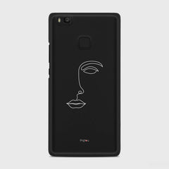SILHOUETTE FACE Huawei P9 Lite case - thin fit matte black (D156)