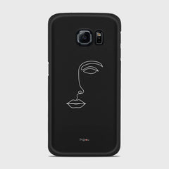 SILHOUETTE FACE Samsung Galaxy S6 Edge case - thin fit matte black (D156)