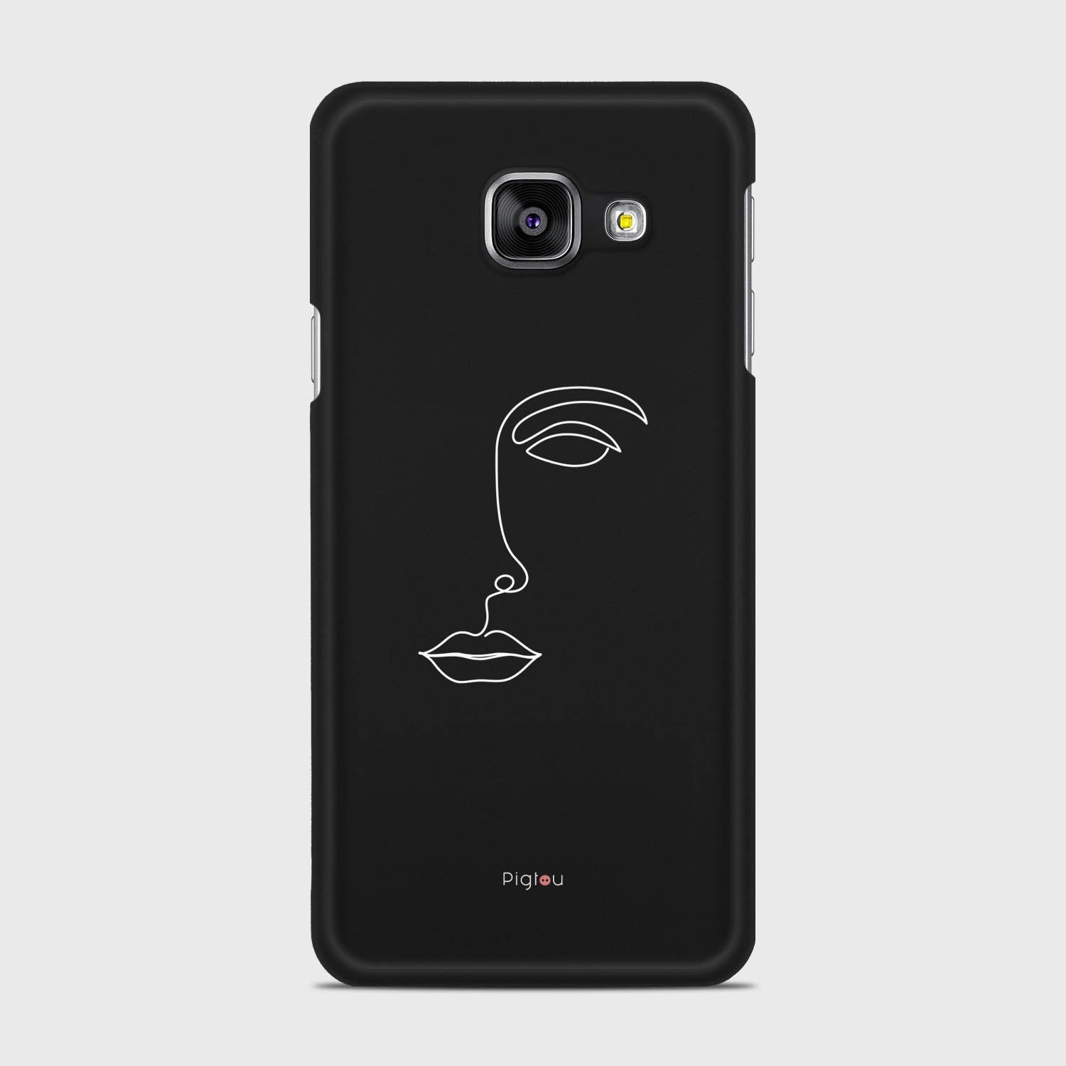 SILHOUETTE FACE Samsung Galaxy A3 (2016) case - thin fit matte black (D156)