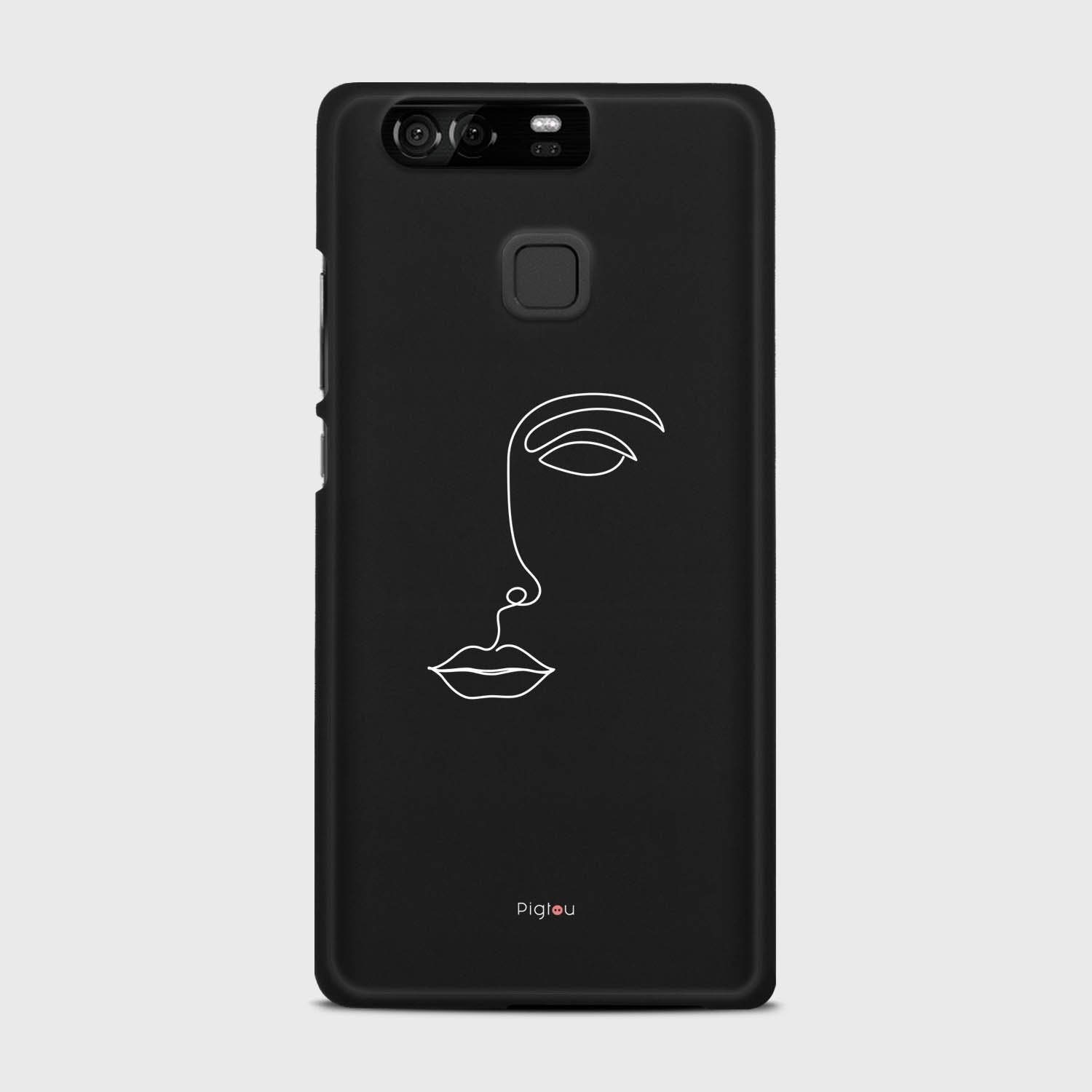 SILHOUETTE FACE Huawei P9 case - thin fit matte black (D156)