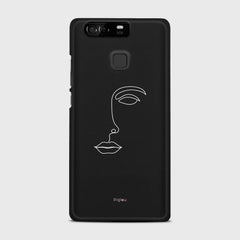 SILHOUETTE FACE Huawei P9 case - thin fit matte black (D156)