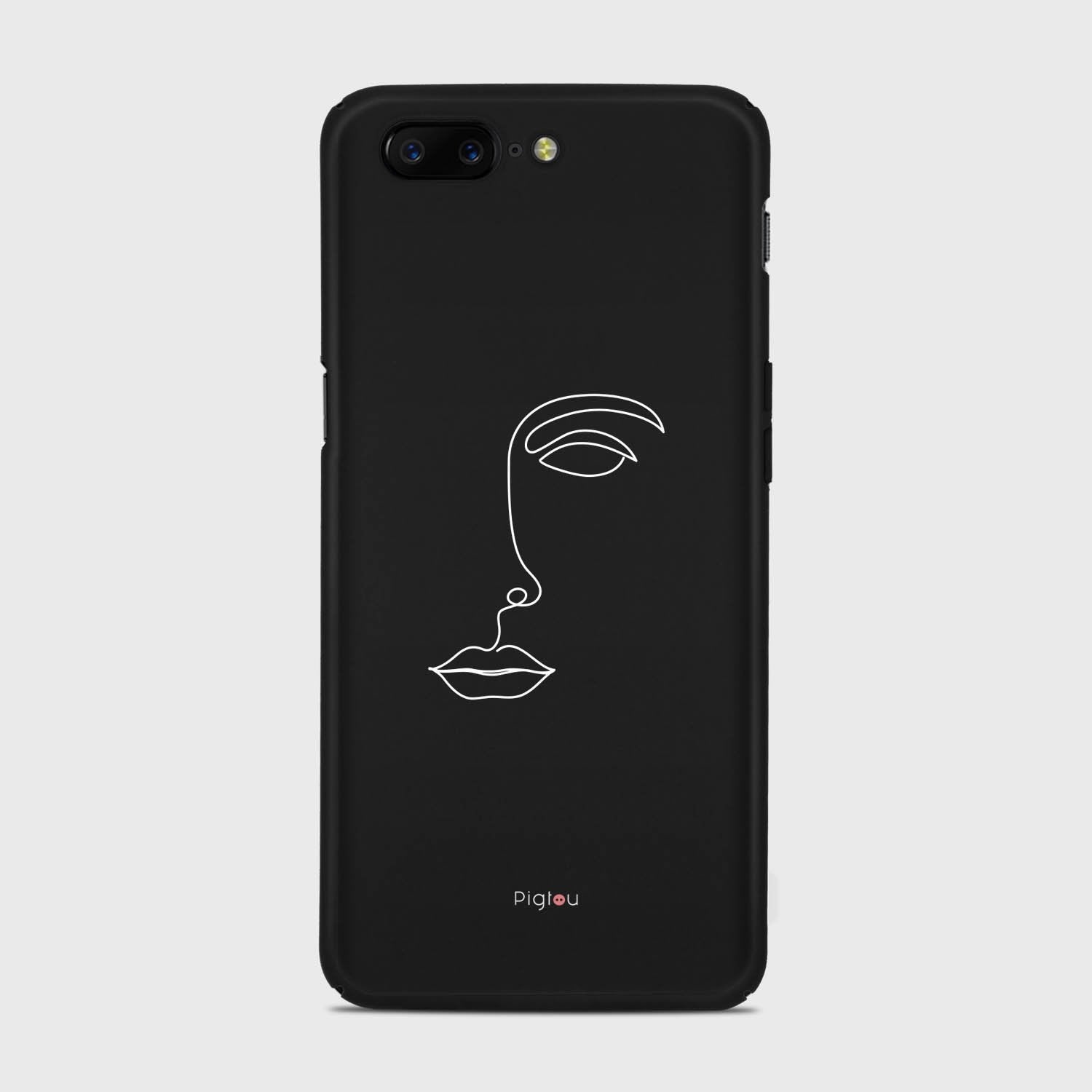 SILHOUETTE FACE Samsung Galaxy A3 (2015) case - thin fit matte black (D156)