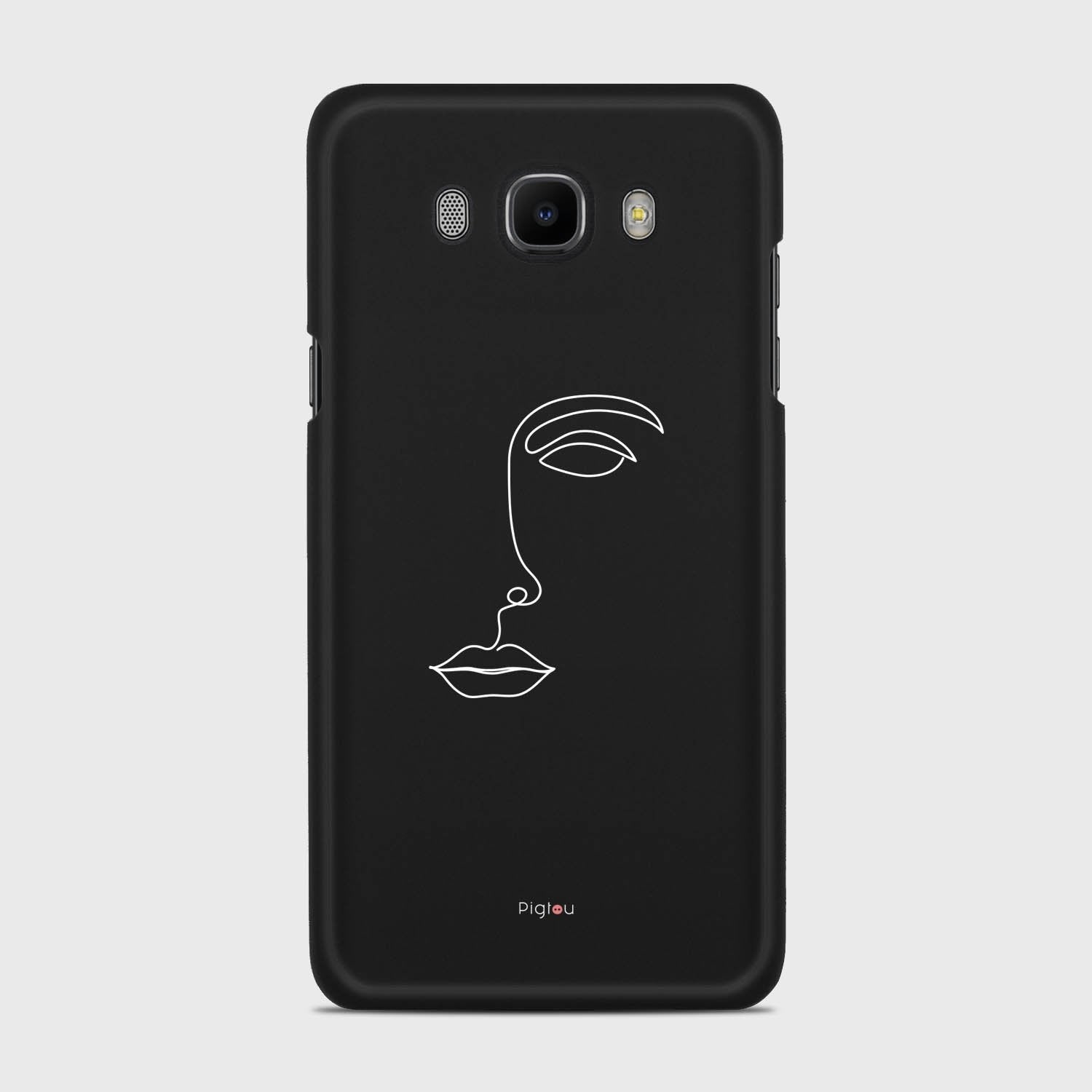 SILHOUETTE FACE Samsung Galaxy J7 (2016) case - thin fit matte black (D156)