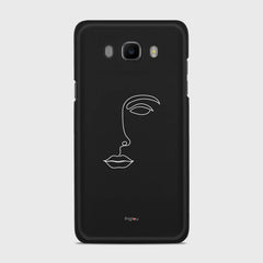 SILHOUETTE FACE Samsung Galaxy J7 (2016) case - thin fit matte black (D156)