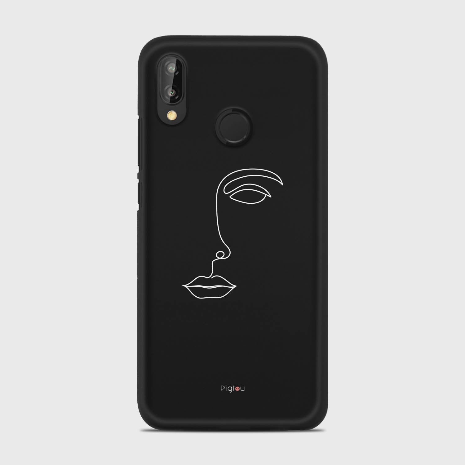 SILHOUETTE FACE Huawei P20 Lite case - thin fit matte black (D156)