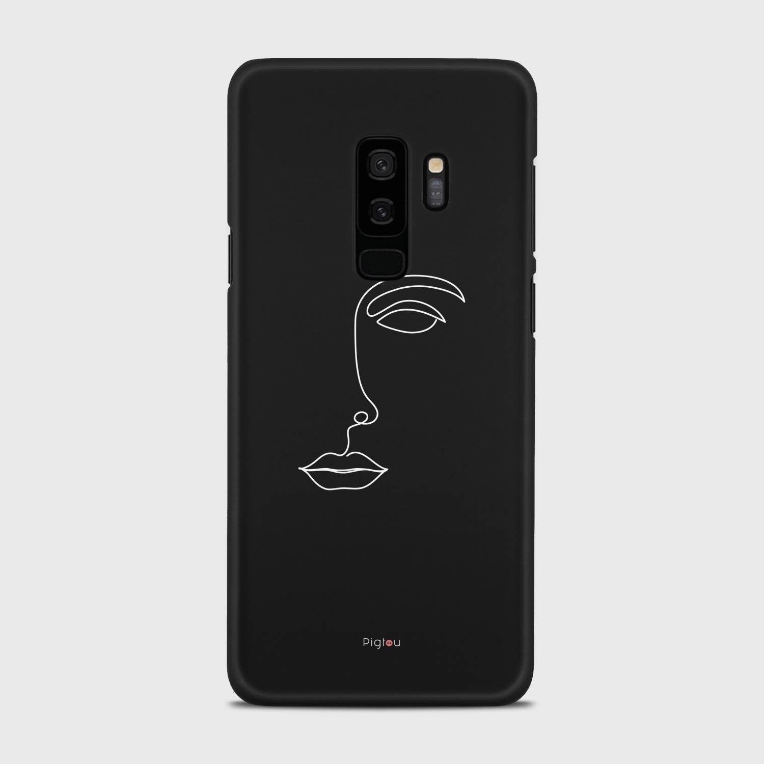 SILHOUETTE FACE Samsung Galaxy S9 Plus case - thin fit matte black (D156)