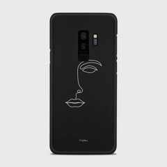 SILHOUETTE FACE Samsung Galaxy S9 Plus case - thin fit matte black (D156)
